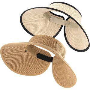 Sun Visor Hat Women UPF 80+ Wide Brim Summer Beach Foldable Breathable